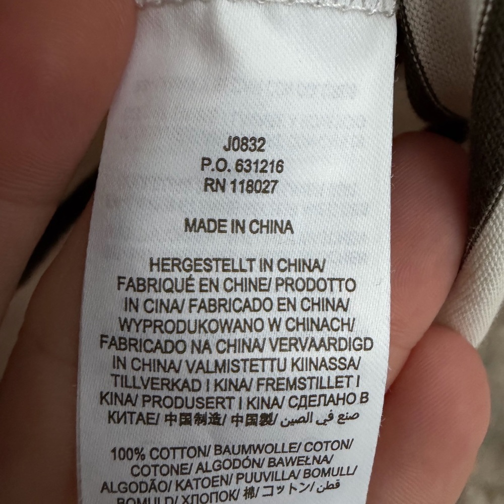 Boden Striped grayish green and White Women's puffed sleeve Top - size 4 - Picture 4 of 6